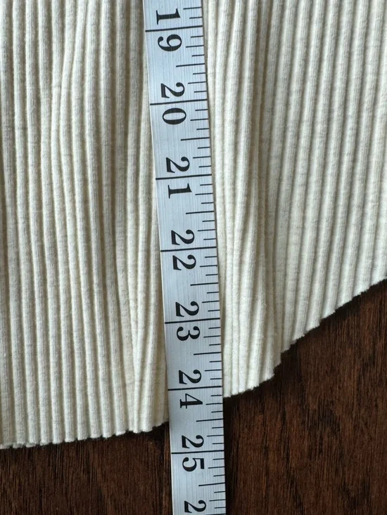 aerie Ribbed Henley Long Sleeve Top — Cream Size M - Picture 7 of 10